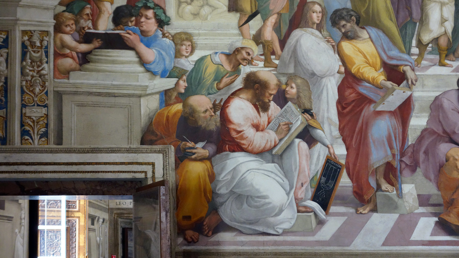 Painting of Pythagoras and Raphael.